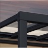 Stockholm Aluminium Lean- 3.4x7.3m Pergola Anthrazitgrau mit transparentem Dach Canopia