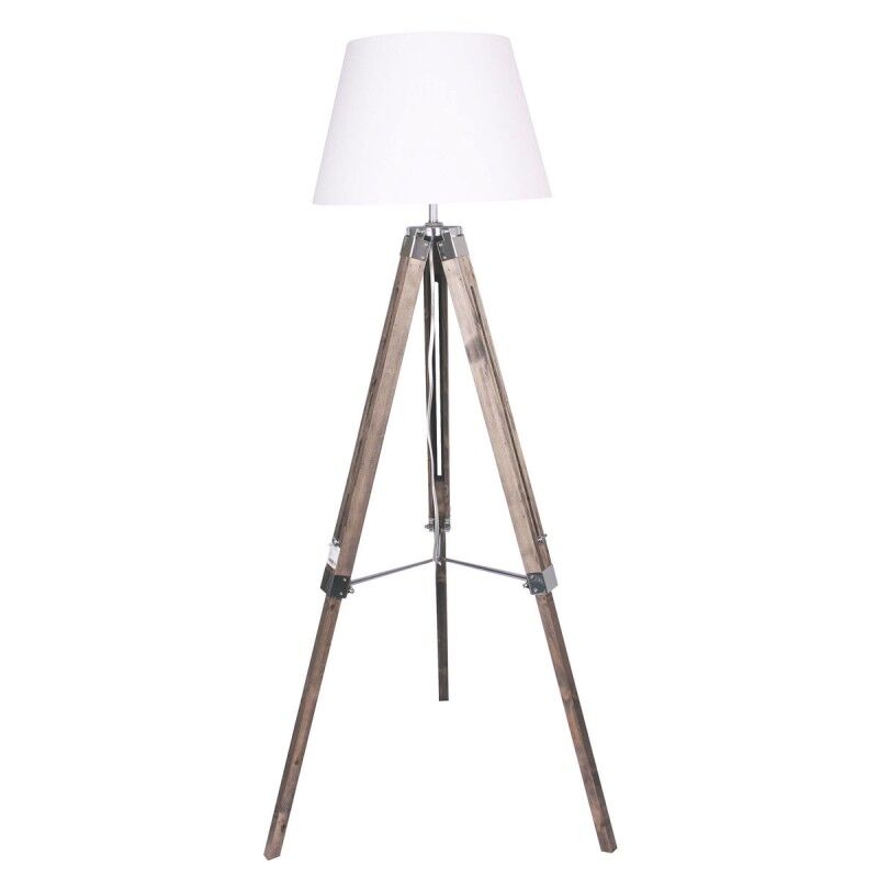 Lampada da Terra Home ESPRIT Bianco Marrone Legno 40 x 40 x 150 cm Lampada da Terra Home ESPRIT Bianco Marrone Legno 40 x 40 x 150 cm