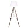 Lámpara de Pie Home ESPRIT Blanco Marrón Madera 40 x 40 x 150 cm