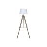 Lámpara de Pie Home ESPRIT Blanco Marrón Madera 40 x 40 x 150 cm