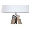 Lámpara de Pie Home ESPRIT Blanco Marrón Madera 40 x 40 x 150 cm