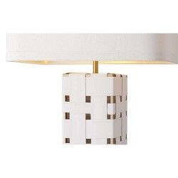 Lâmpada de mesa Home ESPRIT Branco Dourado