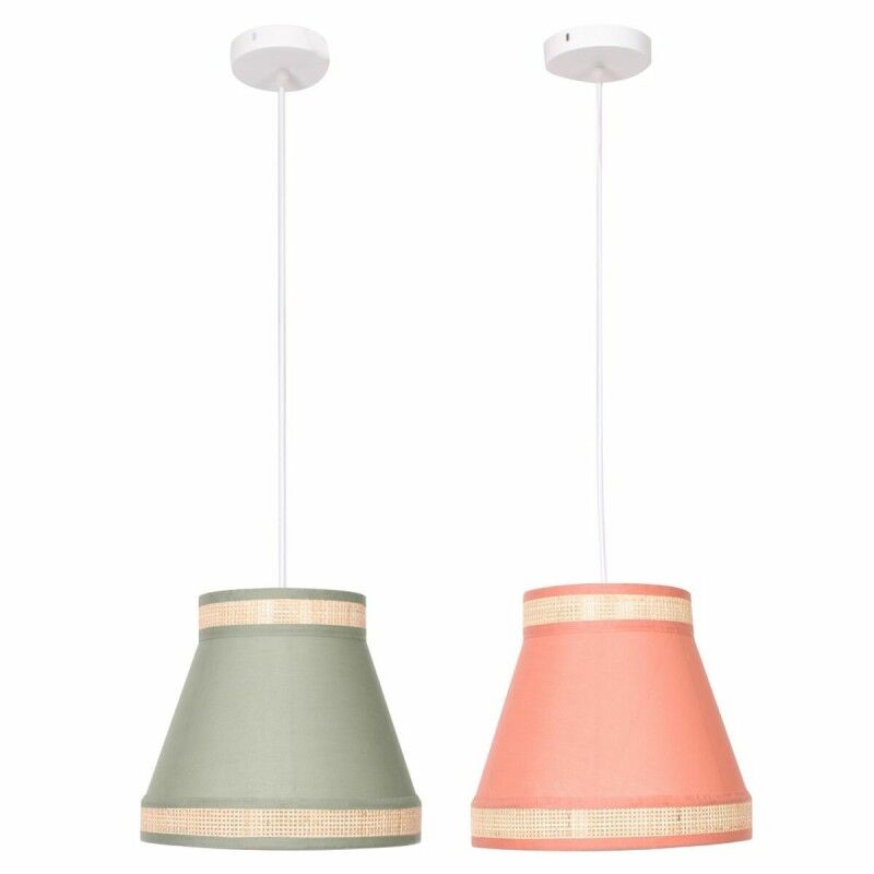 Candeeiro de teto DKD Home Decor 30 x 30 x 28 cm Natural Laranja Verde Rotim 28 x 28 x 28 cm 50 W (2 Unidades) Candeeiro de teto DKD Home Decor 30 x 30 x 28 cm Natural Laranja Verde Rotim 28 x 28 x 28 cm 50 W (2 Unidades)