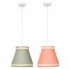 Lampadario DKD Home Decor 30 x 30 x 28 cm Naturale Arancio Verde Rattan 28 x 28 x 28 cm 50 W (2 Unità)