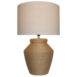 Lámpara de mesa DKD Home Decor Marrón Beige Cuerda Dolomita 25 W 50 W 220 V 38 x 38 x 59 cm 38 x 38 x 60 cm