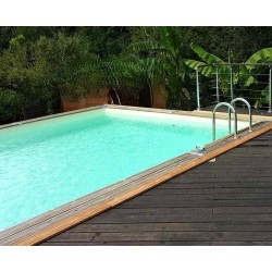 Piscina in legno caraibico 550x300 h140cm fodera beige Ubbink