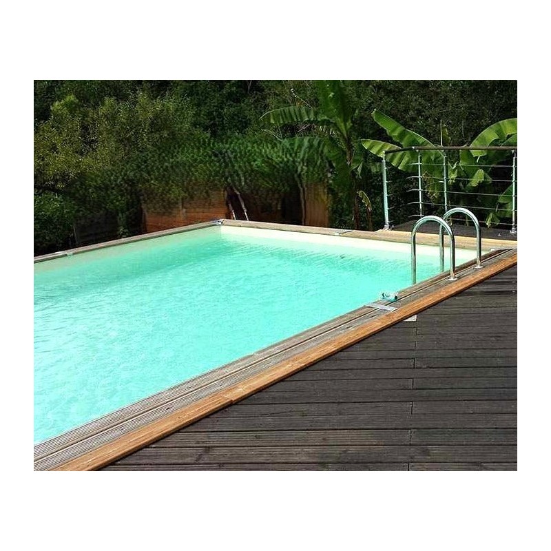 Piscina in legno caraibico 550x300 h140cm fodera beige Ubbink