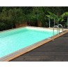 Piscina in legno caraibico 550x300 h140cm fodera beige Ubbink