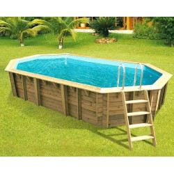 Piscina Madera Ubbink Caribe 820x470 H130 Liner azul