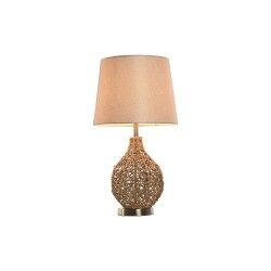 Desk lamp Home ESPRIT Brown Beige Golden Natural 50 W 220 V 33 x 33 x 60 cm