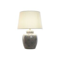 Lampada da tavolo Home ESPRIT Bianco Beige Ceramica 50 W 220 V 43,5 x 43,5 x 61 cm