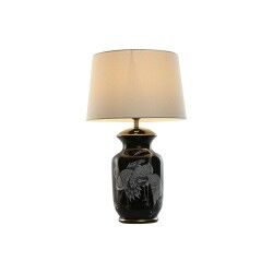 Lâmpada de mesa Home ESPRIT Preto Dourado Cerâmica 50 W 220 V 40 x 40 x 70 cm