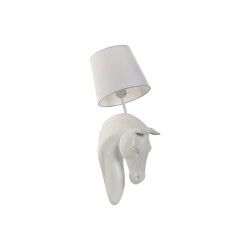 Lámpara de Pared Home ESPRIT Blanco 50 W Moderno Caballo Acabado envejecido 220 V 18 x 21,5 x 50,5 cm