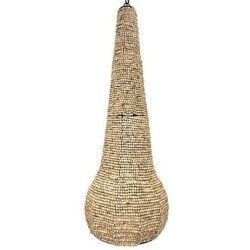 Candeeiro de teto Home ESPRIT Natural Madeira Metal 50 W 36,5 x 36,5 x 174,5 cm