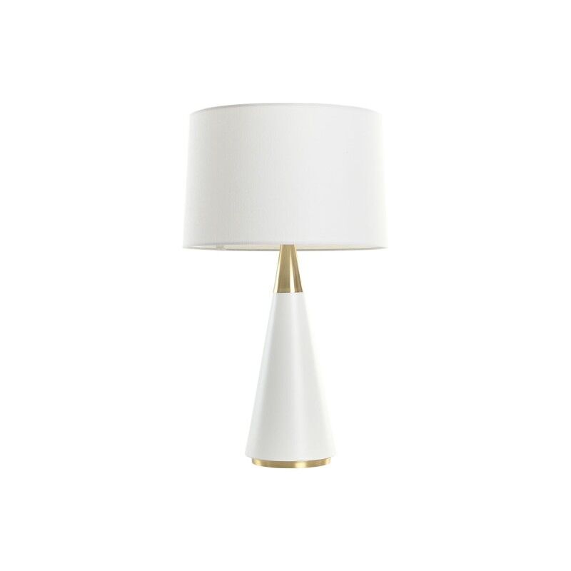 Lâmpada de mesa Home ESPRIT Branco Dourado 50 W 220 V