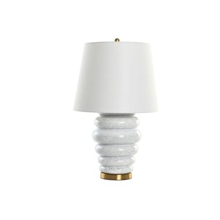 Lâmpada de mesa Home ESPRIT Branco Dourado 50 W 220 V