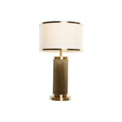 Lámpara de mesa Home ESPRIT Blanco Dorado 50 W 220 V