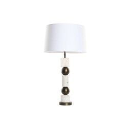 Lámpara de mesa Home ESPRIT Blanco Bronce 50 W 220 V