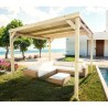 Pergola coperta con tetto in legno massello Digione 4x3m 12m2
