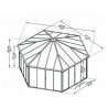 Tonnelle de jardin fermée Garda 6X5.2 Transparent et Aluminium Canopia