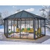 Tonnelle de jardin fermée Garda 6X5.2 Transparent et Aluminium Canopia