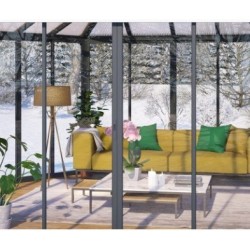 Tonnelle de jardin fermée Garda 6X5.2 Transparent et Aluminium Canopia