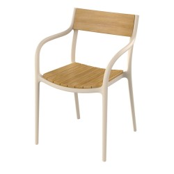 Madison Wood Cream Stuhl Vondom